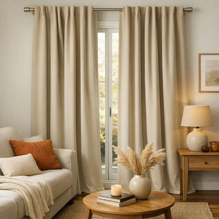 Rideaux occultants beige : réchauffer votre intérieur avec style