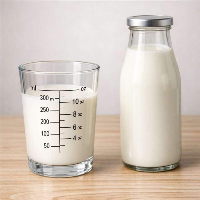 Conversion de 100 ml de Lait en Centilitres
