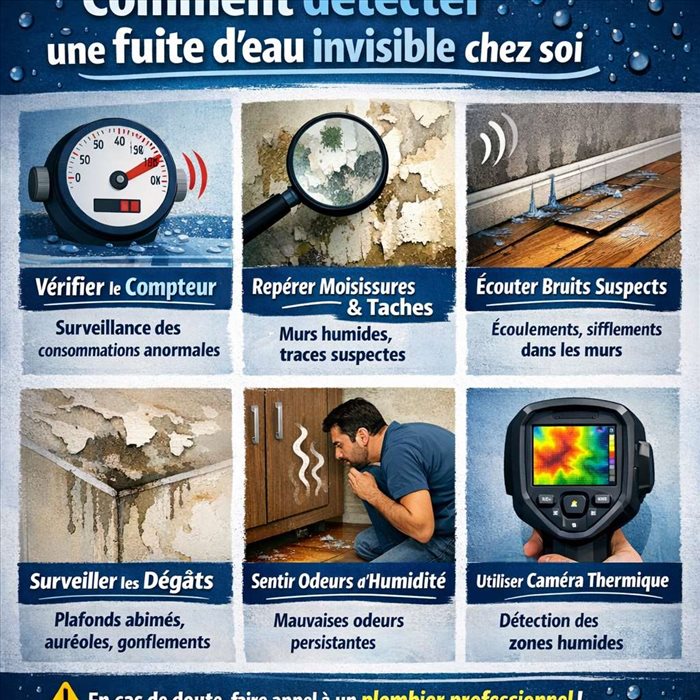 Détecter une fuite d'eau invisible chez soi : le guide