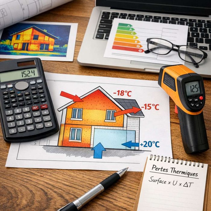 Calculer les déperditions thermiques d’un bâtiment : méthode simple