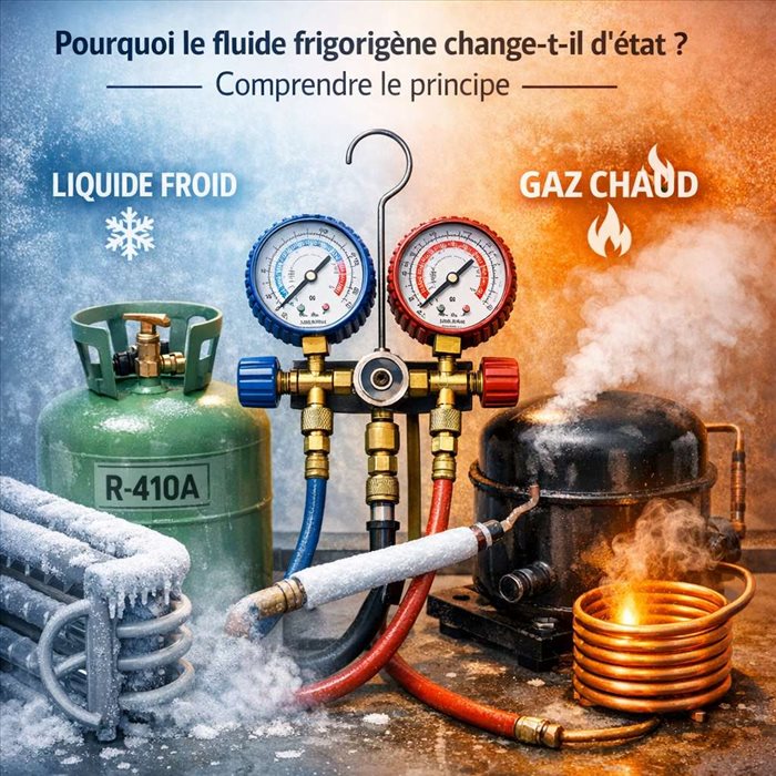 Pourquoi le fluide frigorigène change-t-il d’état ? | Guide complet