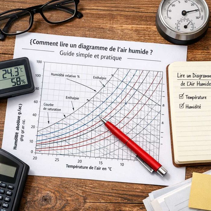 Comment lire un diagramme de l’air humide : guide simple et précis